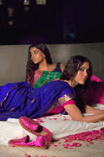 Load image into Gallery viewer, Crowned Blue Sari