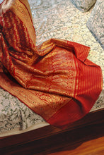 Load image into Gallery viewer, Red Radiance Silk Sari