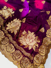 Load image into Gallery viewer, Plum Rose Chiffon Sari