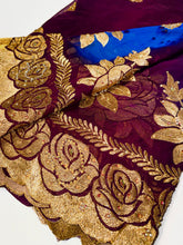 Load image into Gallery viewer, Plum Rose Chiffon Sari
