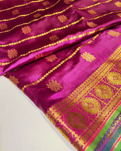 Load image into Gallery viewer, Midnight Raga Banarasi Sari
