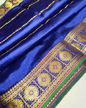 Load image into Gallery viewer, Midnight Raga Banarasi Sari