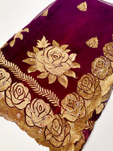 Load image into Gallery viewer, Midnight Rose Chiffon Sari