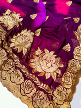 Load image into Gallery viewer, Midnight Rose Chiffon Sari