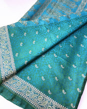 Load image into Gallery viewer, Jade Jewel Banarasi Silk Sari