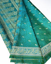 Load image into Gallery viewer, Jade Jewel Banarasi Silk Sari