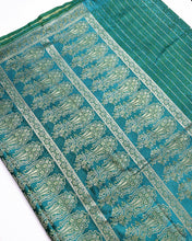 Load image into Gallery viewer, Jade Jewel Banarasi Silk Sari