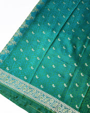 Load image into Gallery viewer, Jade Jewel Banarasi Silk Sari
