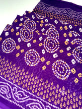 Load image into Gallery viewer, Daring Purple Chunri Sari