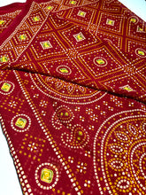Load image into Gallery viewer, Wild Red Chunri Sari