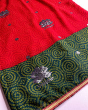 Load image into Gallery viewer, Venetian Red Chunri Sari
