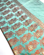 Load image into Gallery viewer, Pearl Aqua Sari
