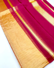 Load image into Gallery viewer, Satin Sheen Gold Sari
