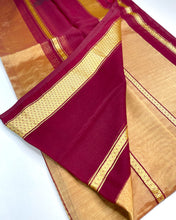 Load image into Gallery viewer, Satin Sheen Gold Sari