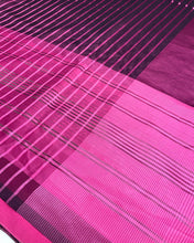 Load image into Gallery viewer, Metallic Pink Twist Silk Sari