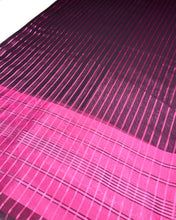 Load image into Gallery viewer, Metallic Pink Twist Silk Sari