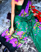 Load image into Gallery viewer, Spring's Heartbeat Chiffon Sari