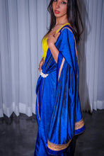 Load image into Gallery viewer, Free Fall Royal Blue Sari