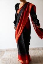 Load image into Gallery viewer, Flamefall Silk Sari