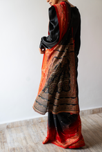 Load image into Gallery viewer, Flamefall Silk Sari