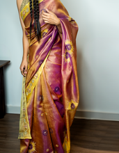 Load image into Gallery viewer, Midnight Marigold Sari