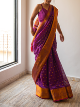 Load image into Gallery viewer, Dark Orchid Sari