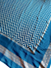 Load image into Gallery viewer, Ocean Waves Silk Sari