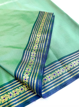 Load image into Gallery viewer, Pistachio Cloud Silk Sari