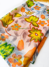 Load image into Gallery viewer, Cantaloupe Chiffon Sari