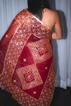 Load image into Gallery viewer, Deep Garnet Gotta Sari