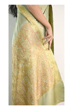 Load image into Gallery viewer, Light Moss Satin Silk Sari