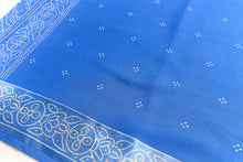Load image into Gallery viewer, Spa Blue Satin Silk Sari