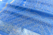 Load image into Gallery viewer, Spa Blue Satin Silk Sari