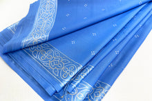 Load image into Gallery viewer, Spa Blue Satin Silk Sari