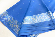 Load image into Gallery viewer, Spa Blue Satin Silk Sari