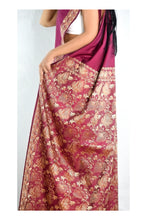 Load image into Gallery viewer, Silk Wine Sari