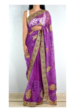 Load image into Gallery viewer, Purple Plum Sari