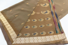 Load image into Gallery viewer, Raw Umber Georgette Silk Sari