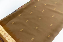 Load image into Gallery viewer, Raw Umber Georgette Silk Sari