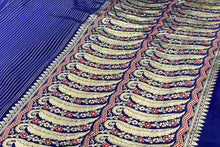 Load image into Gallery viewer, Violet Pansy Banarasi Silk Sari