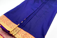 Load image into Gallery viewer, Violet Pansy Banarasi Silk Sari