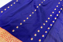 Load image into Gallery viewer, Violet Pansy Banarasi Silk Sari