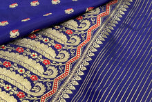 Load image into Gallery viewer, Violet Pansy Banarasi Silk Sari