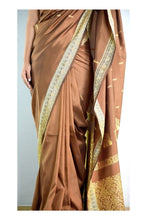 Load image into Gallery viewer, Copper Tan Silk Sari