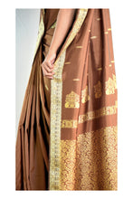 Load image into Gallery viewer, Copper Tan Silk Sari