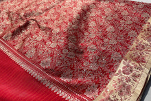 Load image into Gallery viewer, Mughal Red Banarasi Silk Sari