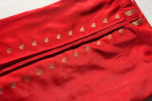 Load image into Gallery viewer, Red Letter Banarasi Silk Sari