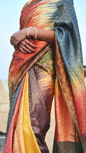 Load image into Gallery viewer, Sky Spectrum Banarasi Silk Sari