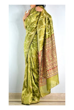 Load image into Gallery viewer, Pomelo Green Silk Sari