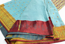 Load image into Gallery viewer, Turquoise Field Banarasi Silk Sari